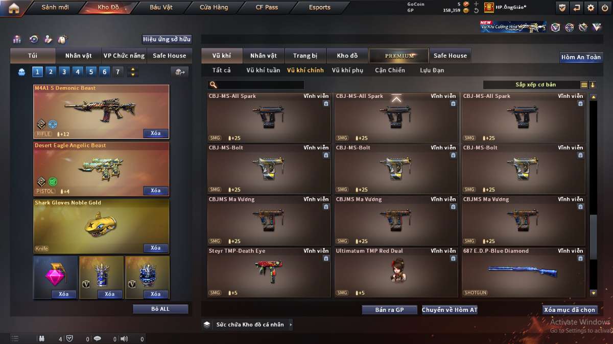shop acc cf uy tin gia re